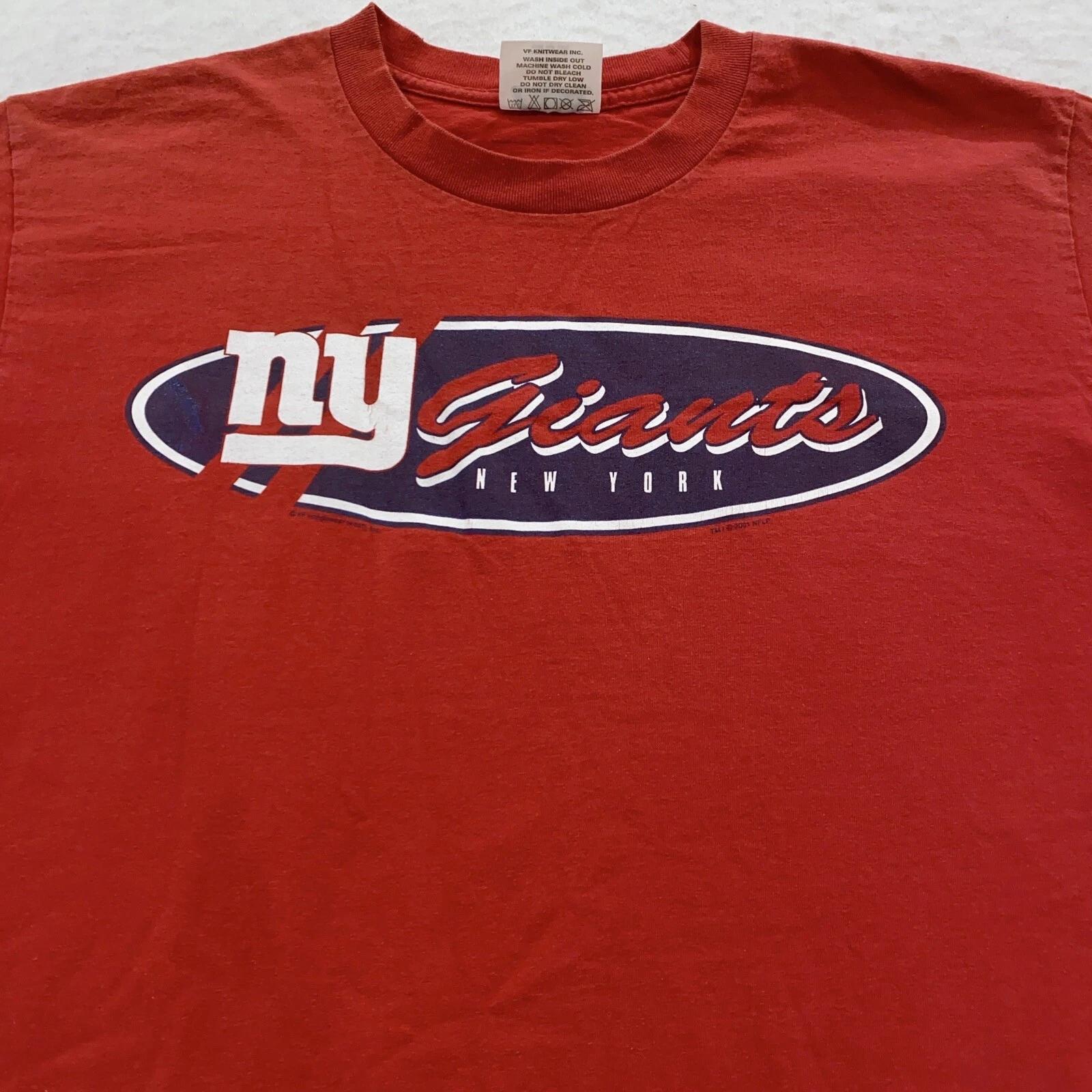 vintage 2001 NEW YORK GIANTS T-Shirt LARGE football NFL soft 2XL