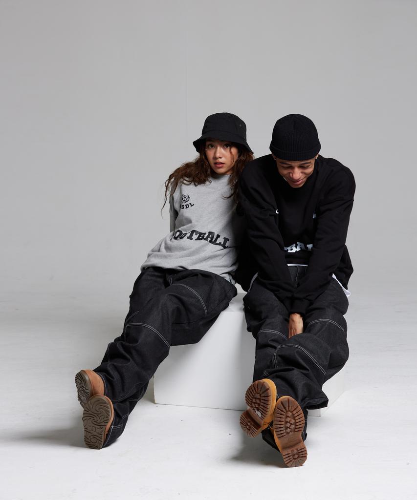 CREAM SODA LAB C Logo Football Club Sweatshirt Grey