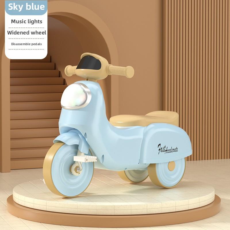 Car Plastic Children'S Toy Car Push Slide Car 1-6 Years Old Music And Lights Children'S Tricycle Foot-Powered Car Baby Yo-Yo