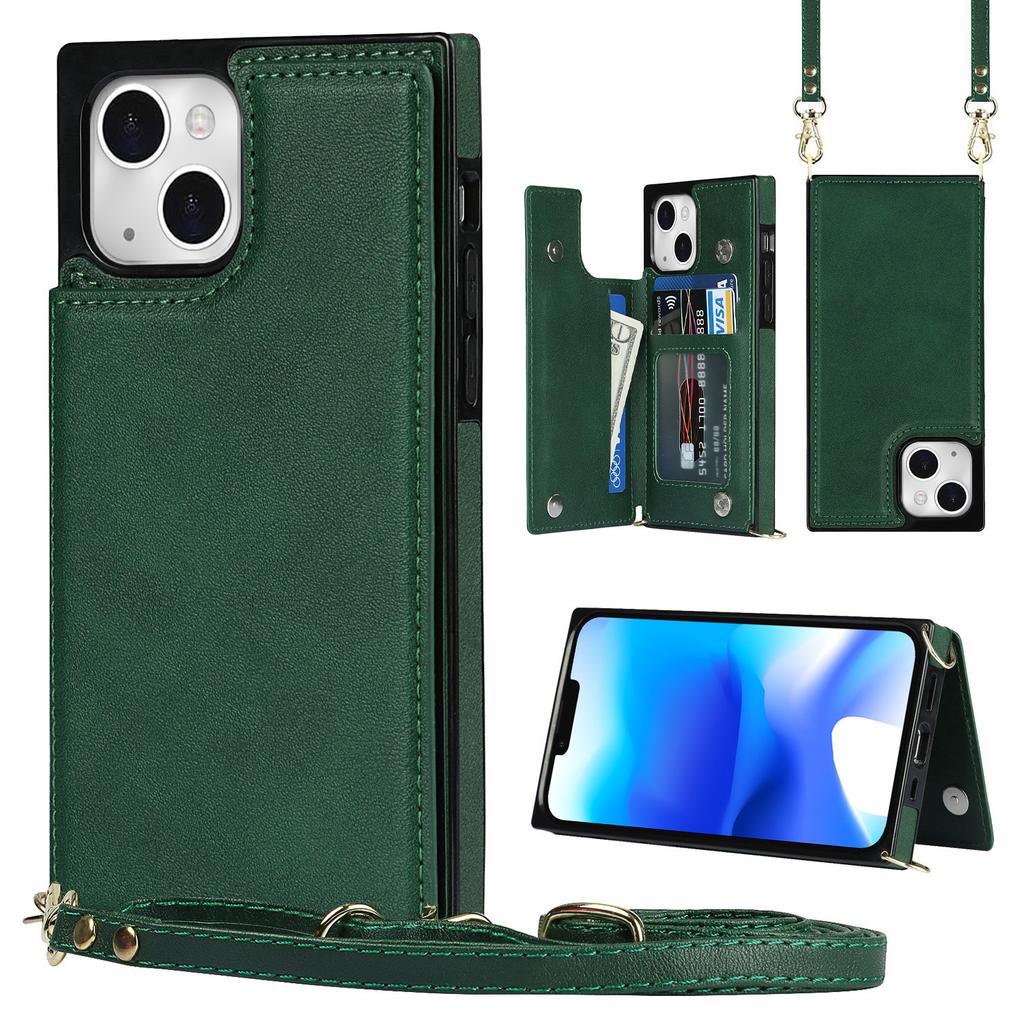 Luxury Crossbody Lanyard Strap Magnetic Leather Case for iPhone 15 14Plus 13 12 11 Pro Max for Samsung S23 S22 S21 S20Ultra Plus for Huawei Mate40Pro