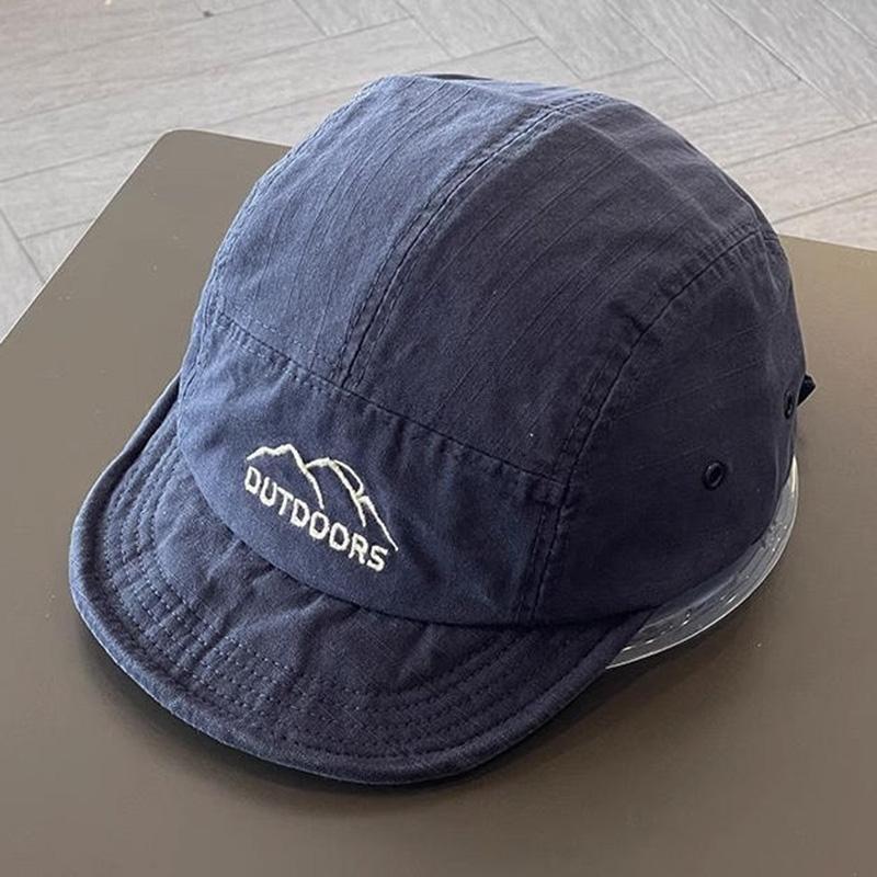 Japanese-Style Short-Brim Five-Panel Baseball Cap Embroidered Sports Sun-Shading Outdoor Duckbill Hat Street Soft-Brim