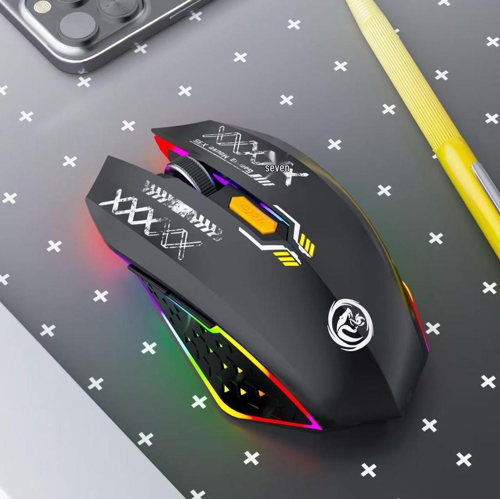 Mecha Style Silent Click Rechargeable Wireless Mouse for Laptop, Desktop, Office & Gaming