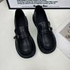 Women'S Soft Sole Loafers Spring And Autumn British Style Black Flat Slip On Work Shoes Versatile Comfortable Fashion Footwear