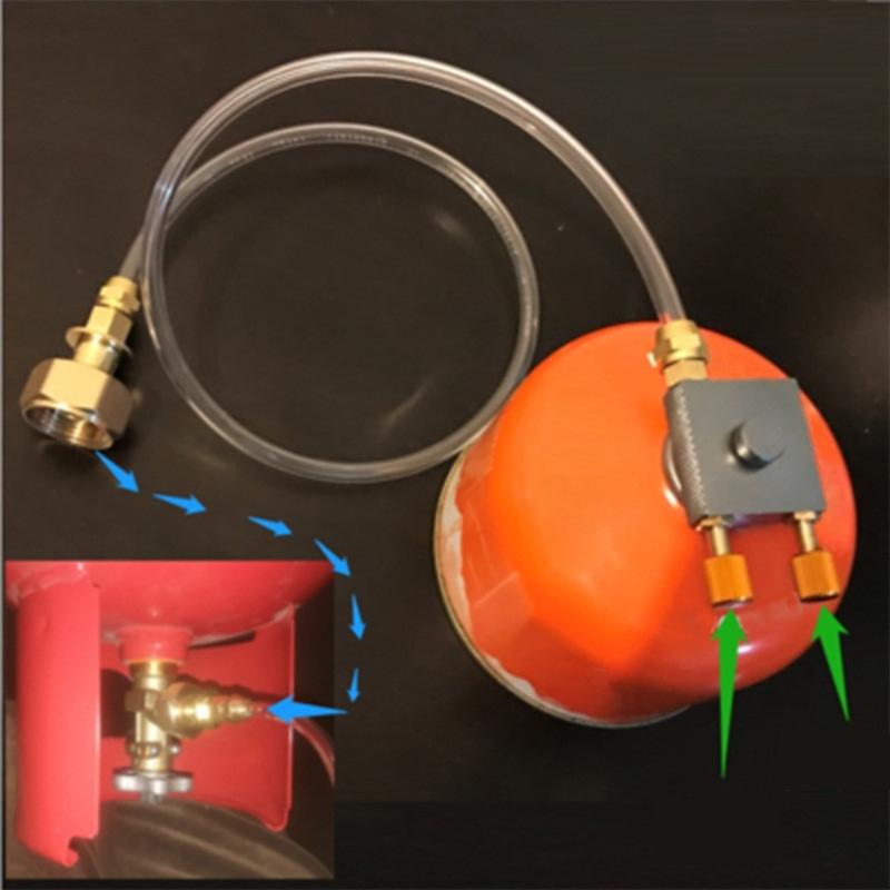 Gasflaschen-Kocher-Adapter Adapter Flachgasflaschen-Füllventile Gasbefüllventile