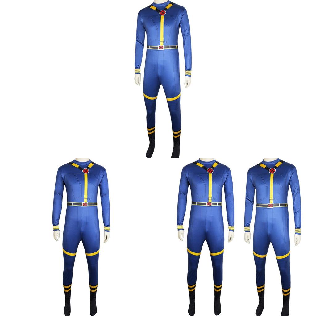 Cosplay oblek Cyclops z X-Menů ze spandexového materiálu pro hraní rolí v anime a hrách