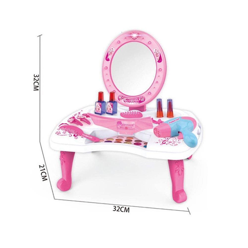 Random Color Children Pretend Play Dressing Table Toy Pretend Kit Girl Pretend Play Cosmetics Playset For Children