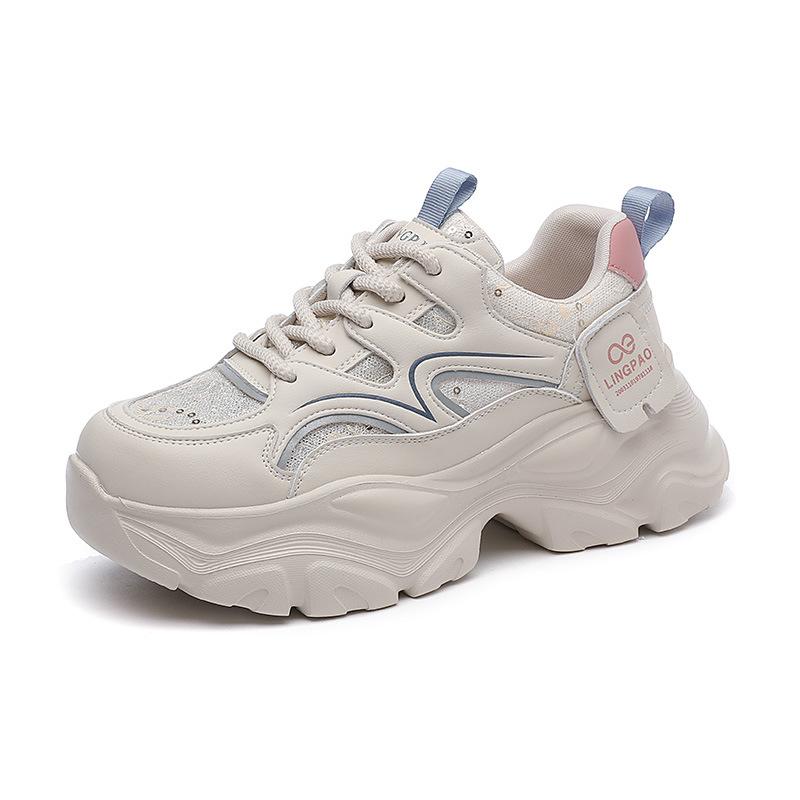 

Spring and summer fashion dad shoes women s autumn and winter new thick soles increase height leisure campus style trend women s shoes one piece 2025 40