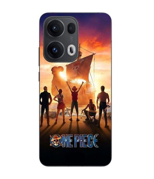 Coque de téléphone - Maniacase - Oppo Reno 13 Pro 5G - Silicone souple - One piece manga anime - Noir