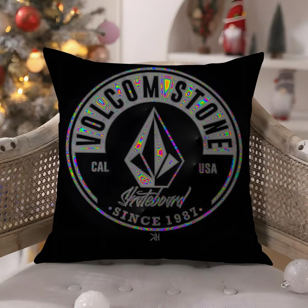 Extreme Sports Stone Volcom-V Pillow Case Comfort Sofa Bed Silky Elegant Invisible Zipper Decorative Cushion Cover
