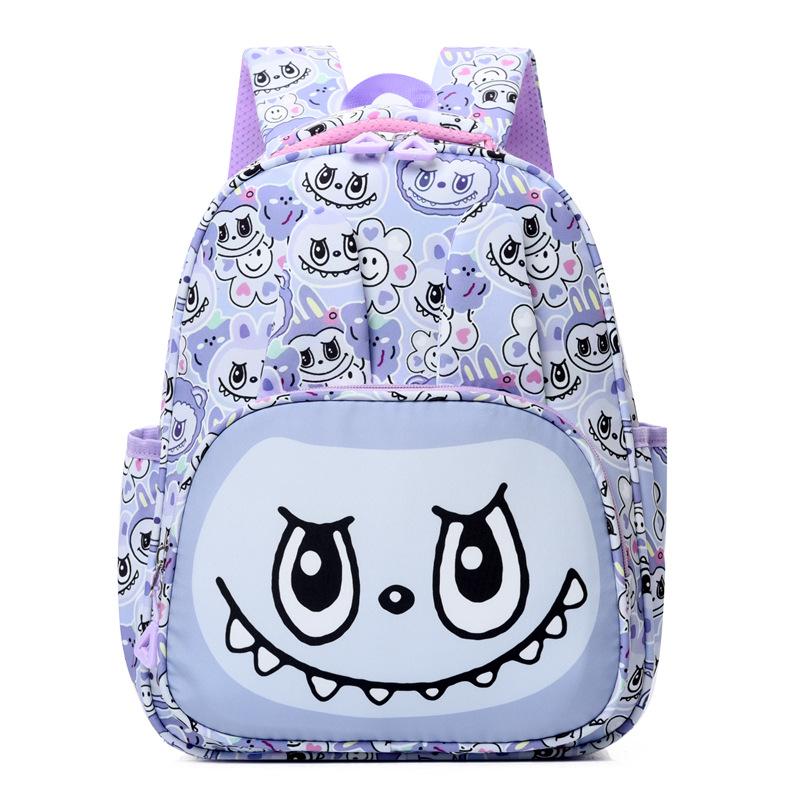 New Flow Cartoon Flower Backpack Kindergarten Schoolbag Large Capacity Load Reduction Cute Boys and Girls Student Backpack