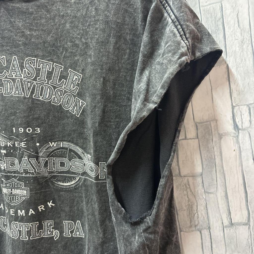 [USED] Vintage Harley-Davidson Tank Top In Faded Gray.
