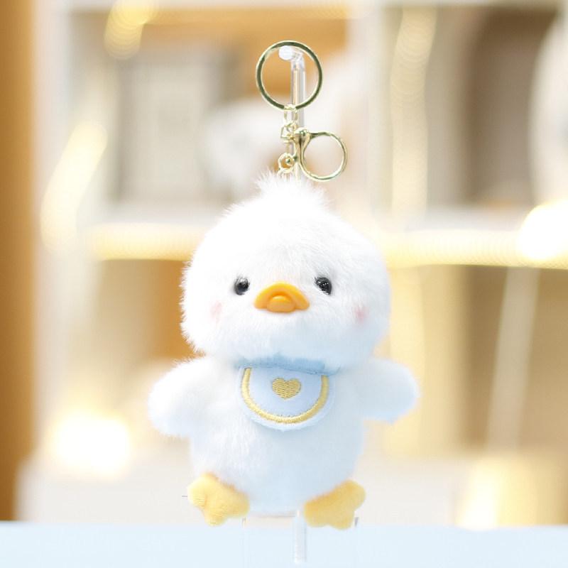 Soft Plush Duck Figurine Gift For Girls Kids Bag Pendant And Keychain