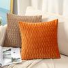 Striped Geometry Velvet Throw Pillows 45*45 Waist Cushion Cover  Sofa Home Bedroom Decorative New Year Kussenhoes Decoration