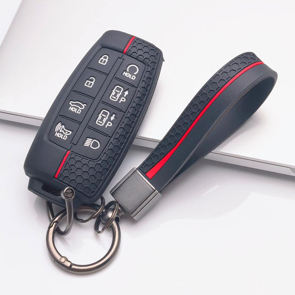 Premium Silicone Car Key Fob Cover For Hyundai I30 K2 K5 For KIA Optima K5 K3 With Keychain Soft Silicone Car Interior Accessories