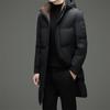 Doudoune à Capuche Mi-Longue pour Homme - Manteau d'Hiver Épais, Chaud et Décontracté