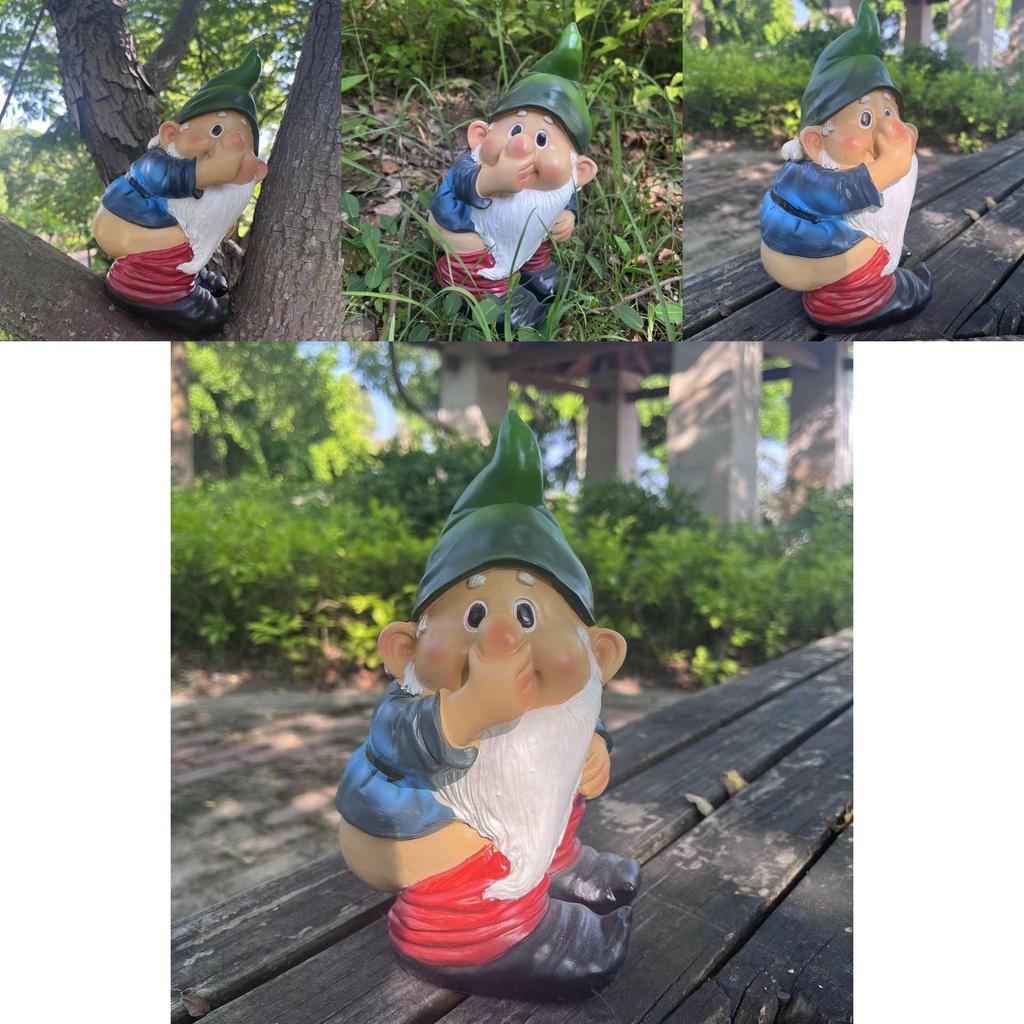Delightful Resin Gnome Figurine Outdoor Garden Art For Stylish Yard Decorations
