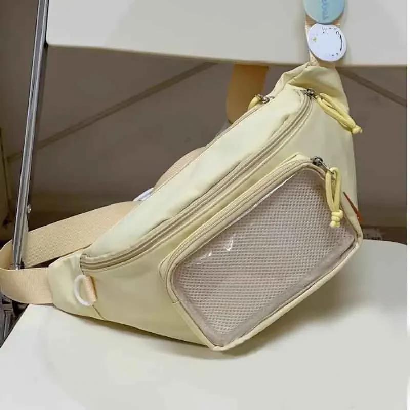 Girls Transparent Itabag Purses and Handbags Waist Ita Bag Kawaii Japanese Y2K Chest Bag Women Lolita Cute Crossbody Bag bolsa