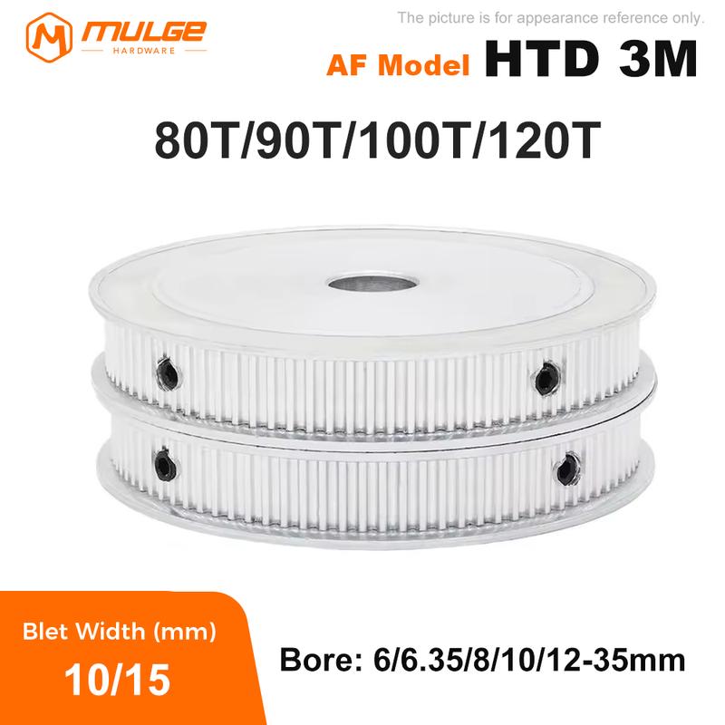 Timing Pulley HTD 3M 80T/90T/100T/120Teeth Bore 8-35mm For Belt Width 10/15mm 3M Synchronous Wheel HTD3M Pulley With Keyway Gear 11mm(for belt 10mm)