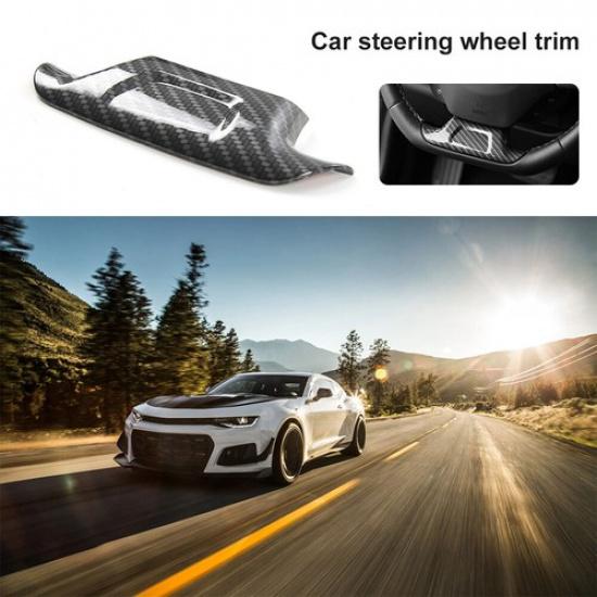 

Car Steering Wheel Trim Cover Carbon Fiber for Chevrolet Camaro 17+ Accessories