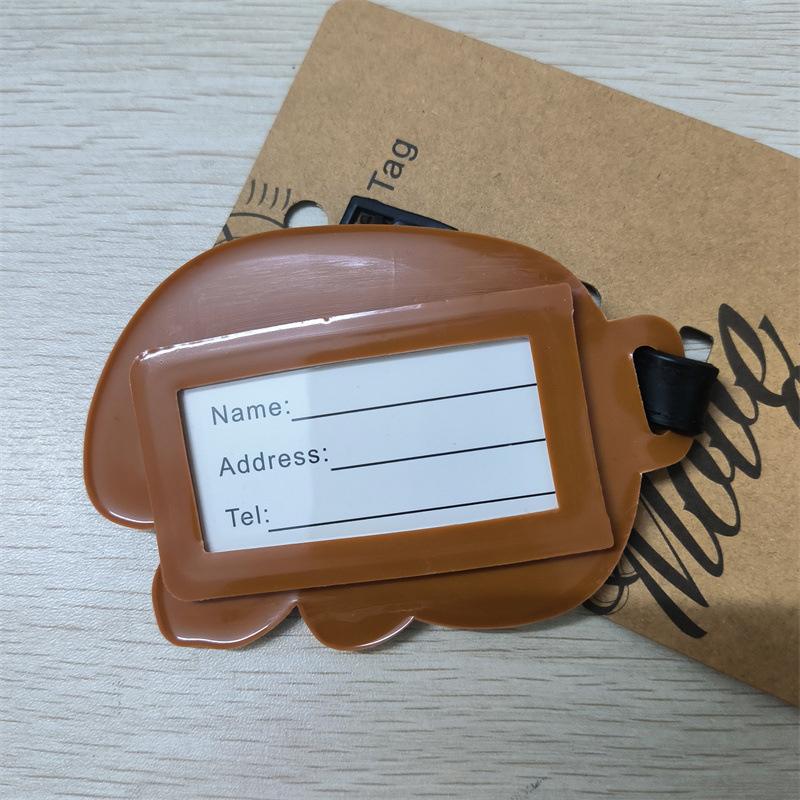 Kawaii Cute Capybara Bagasjemerke Kvinner Reisetilbehør Tegneserie Pvc Bagasjemerke Menn Bærbar Anti-Tap Adresse Navneskilt