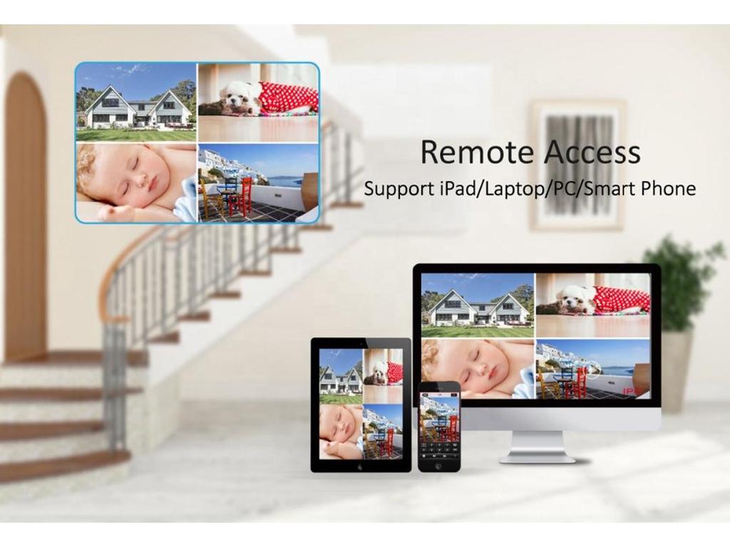 Waterproof Wireless Network Camera Kit with 4/8-Channel Voice Intercom and WiFi Surveillance NVR