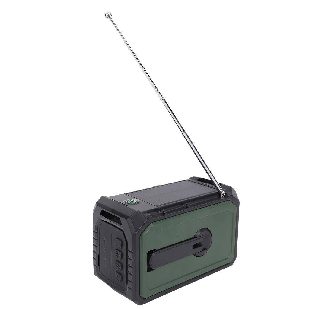 Emergency Radio Multi Function 16000mAh Solar Hand Crank AM FM WB Battery Powered with Cell Phone Ch