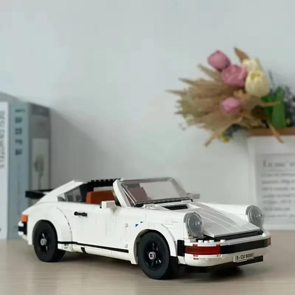 Hot Toys Modelo de Coche Retro Técnico Legoing 10295 Set de Bloques de Construcción Carrera Clásica Kit para Adultos y Adolescentes Juguetes Regalo 1458 PIEZAS
