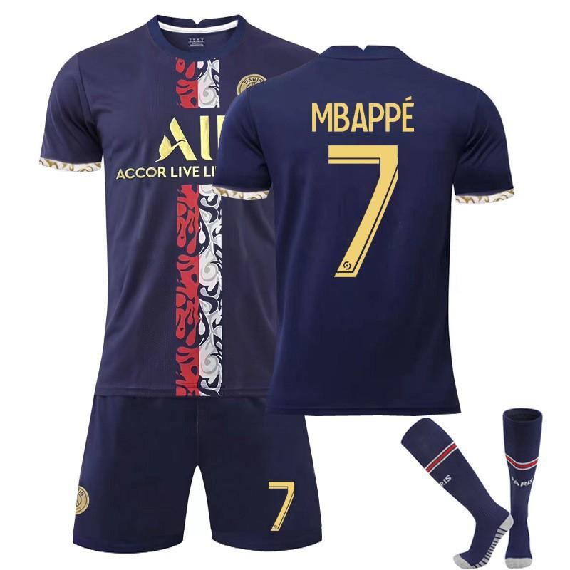 22-23 New Paris Home No. 30 7 Mbappe 10 Neymar Jersey Set Football Quick Dry