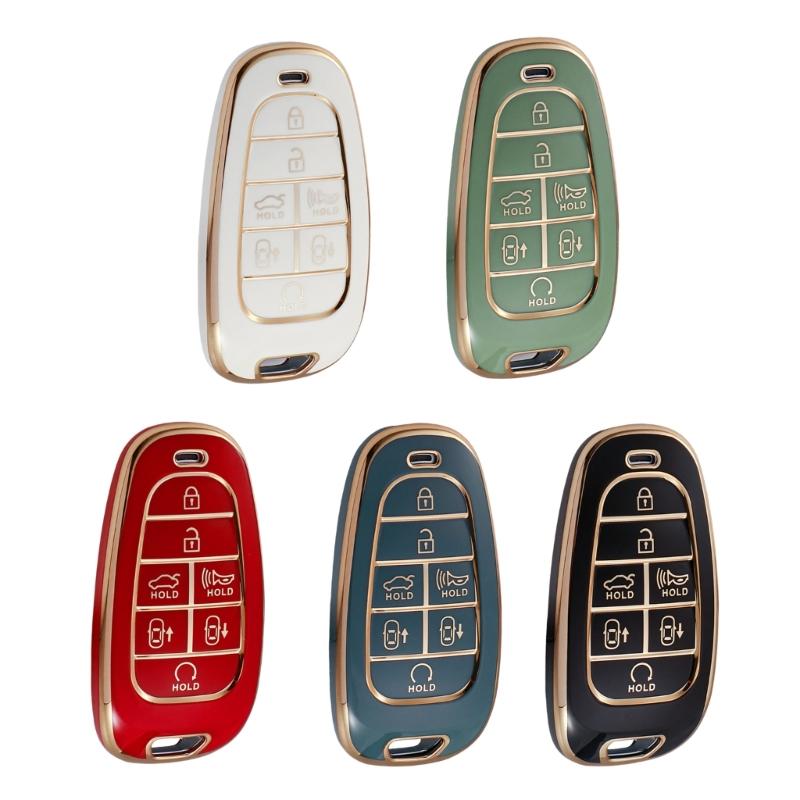 Car Key Cover for 2022 Replacement 7 Buttons Remote Key Fob Case Full Protection Sleeve Flexible Protective Shell