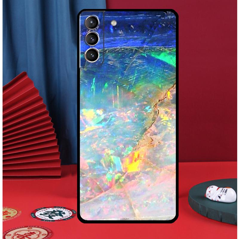 Agate Gem Crystals Marble Pattern Phone Case For Samsung Galaxy S25 Ultra S9 S10 S20 S21 FE S22 S23 Plus S24 Ultra Back Cover