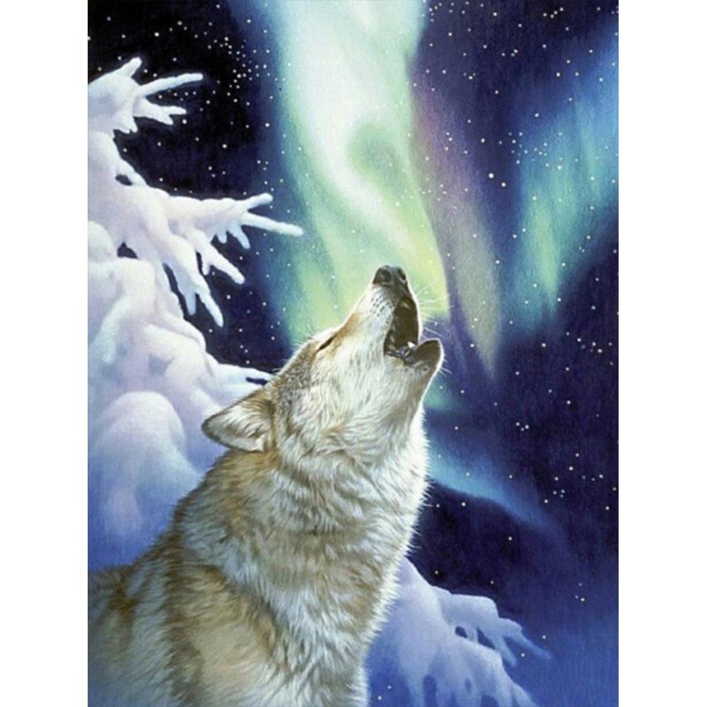 Diamond Painting Animal Diamond Embroidery Wolf Picture Of Rhinestones Winter Beaded DIY New Arrival Handicraft