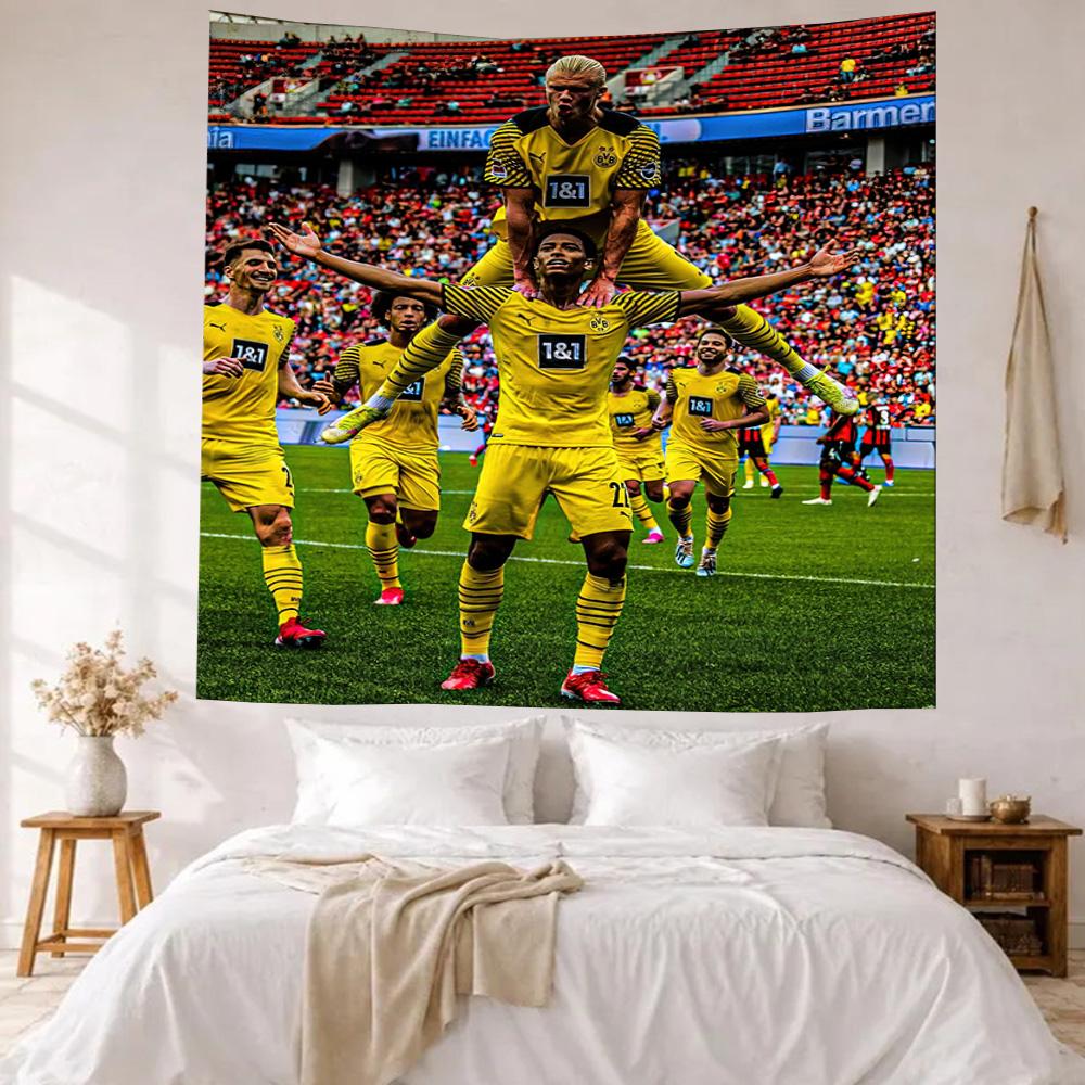 Borussia Dortmund Wanddekoration Wandteppich Kunst Für Haustier-Gedenken Geburtstag Hochzeitsparty Hintergrund Familiengeschenk