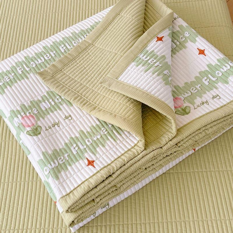 New Bed Cover Three Piece Set Thickened Cotton Bed Sheet Blanket Kang Single Suitable for All Seasons