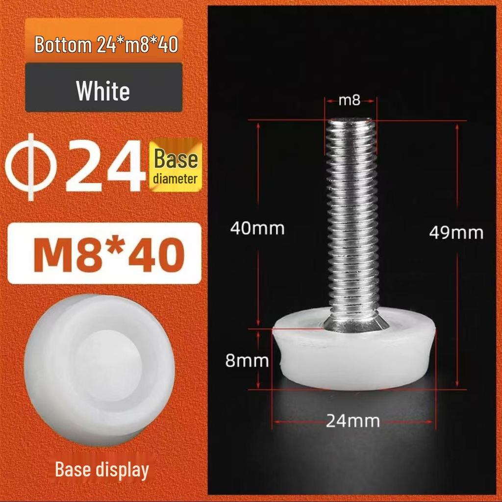 Adjustable Furniture Heightening Foot Pad (M6/M8/M10) – Screw Base for Shelves