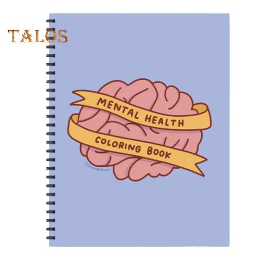 

Раскраска психического здоровья Снятие стресса Уход за собой Вдохновляющие цитаты Цвет бумаги Предотвращение кровотечения Блокнот A