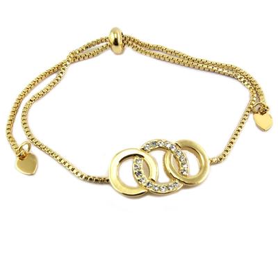 [P8151] - 'Forever' Designer Bracelet In White Gold - 22x12 Mm