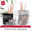 Deli 9147 Transparent Three-Layer Multi-functional Pen Holder