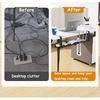 Telescopic Under Table Storage Rack Metal Cable Management Tray Home Office Desk Wire Organizer No Punching Storage Accessories