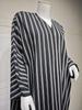 MQ161 Women's Zebra Striped Long Cardigan Abaya - Cross-Border Fashion for Europe & America