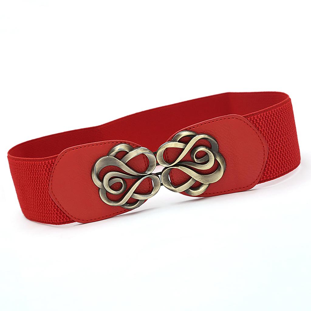 Elastischer Hüftgürtel Punk Kette für Cowboy Cowgirl Modern Rose Schnalle Hüftkette Breiter Gürtel Modeaccessoire