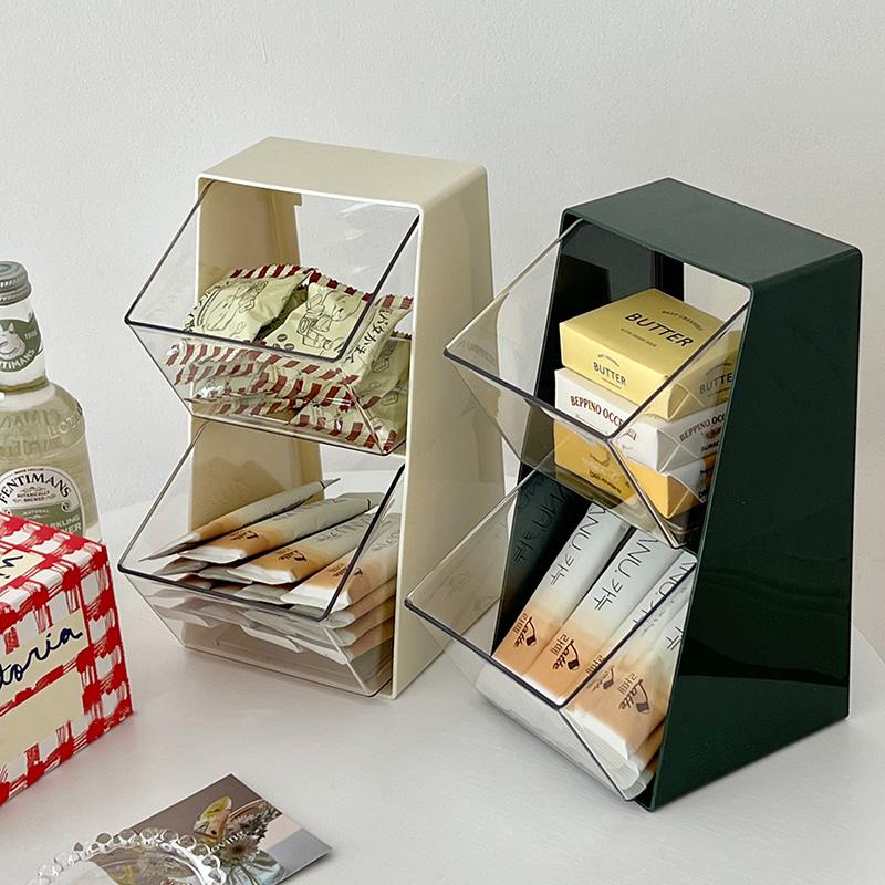 Pudełko do przechowywania kapsułek kawy Pyłoszczelny organizer na torebki kawy i herbaty Organizer na biurko Artykuły piśmiennicze Półka do przechowywania kosmetyków