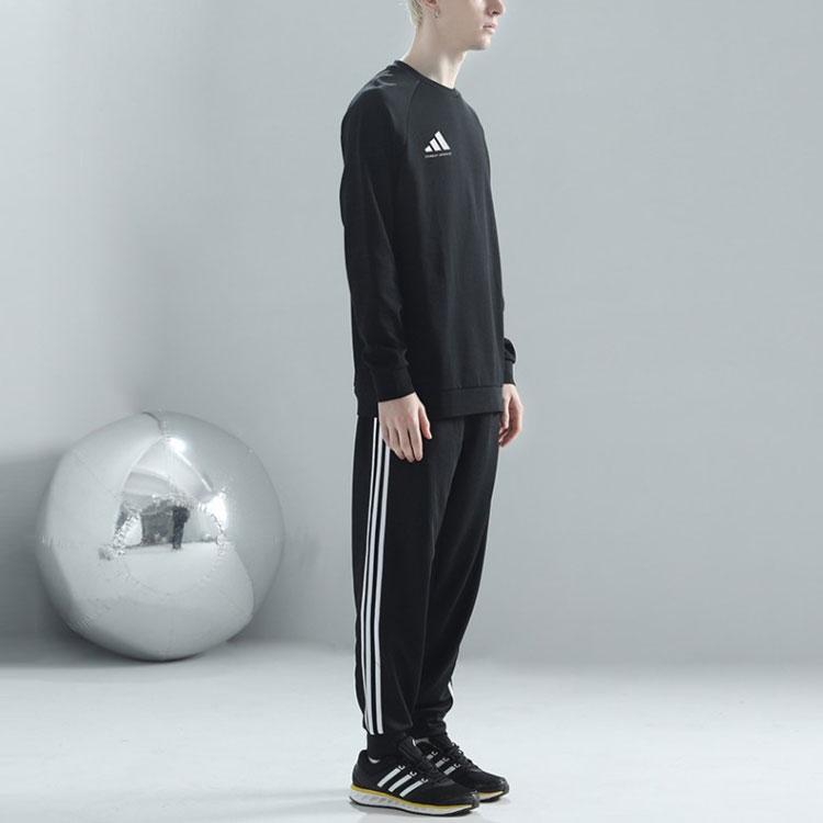 Adidas Logo Sports Casual Crew Neck Sweatshirt Unisex Sweatshirt Black White ACLLSPS3CS-BW