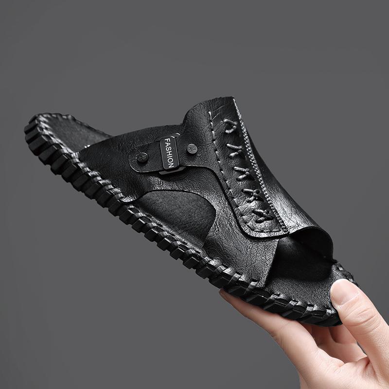 Fashion New Trend Men Sandals Outdoor Male Slippers Quick Dry Beach Slide Sandals Casual Nons-lip Half Drag Flip-flops Wading Aqua Shoes