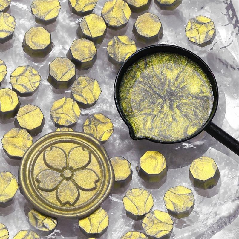 

100Pcs Glitter Wax Sealing Beads for Wax Seal Stamp, Wax Seal Beads for Gift Wrap, Invitation Envelope