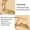 Bracciale doppio da donna con catena in acciaio al titanio, gioiello che non scolorisce, accessori per bracciali