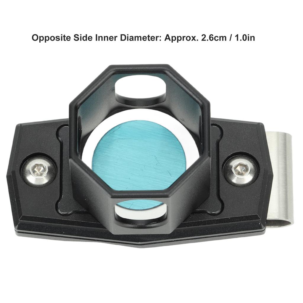 Aluminum Alloy Octagonal Billiard Pool Cue Chalk Holder with Clip Billiard Pool Cue Snooker Accessory Black