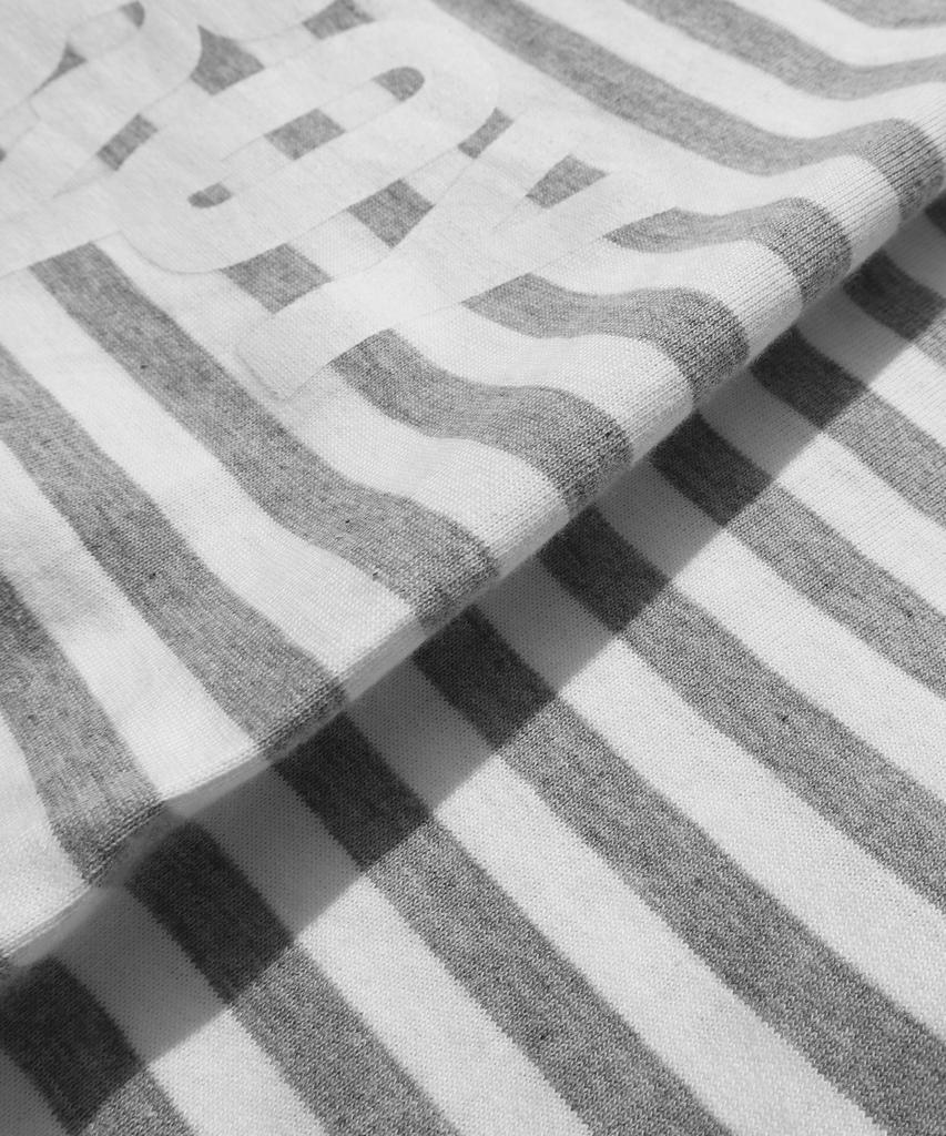Kilyu I Destroy Stripe Long Sleeve T-Shirt_Melange Gray