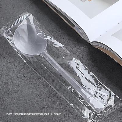 ZISIZ 14cm Klare Einweg-Plastiklöffel