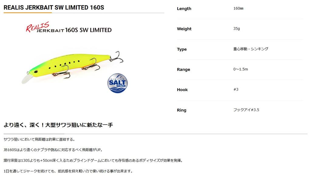 Duo Realis Jerkbait 160S SW ACC0547 Matte Chart Sardine