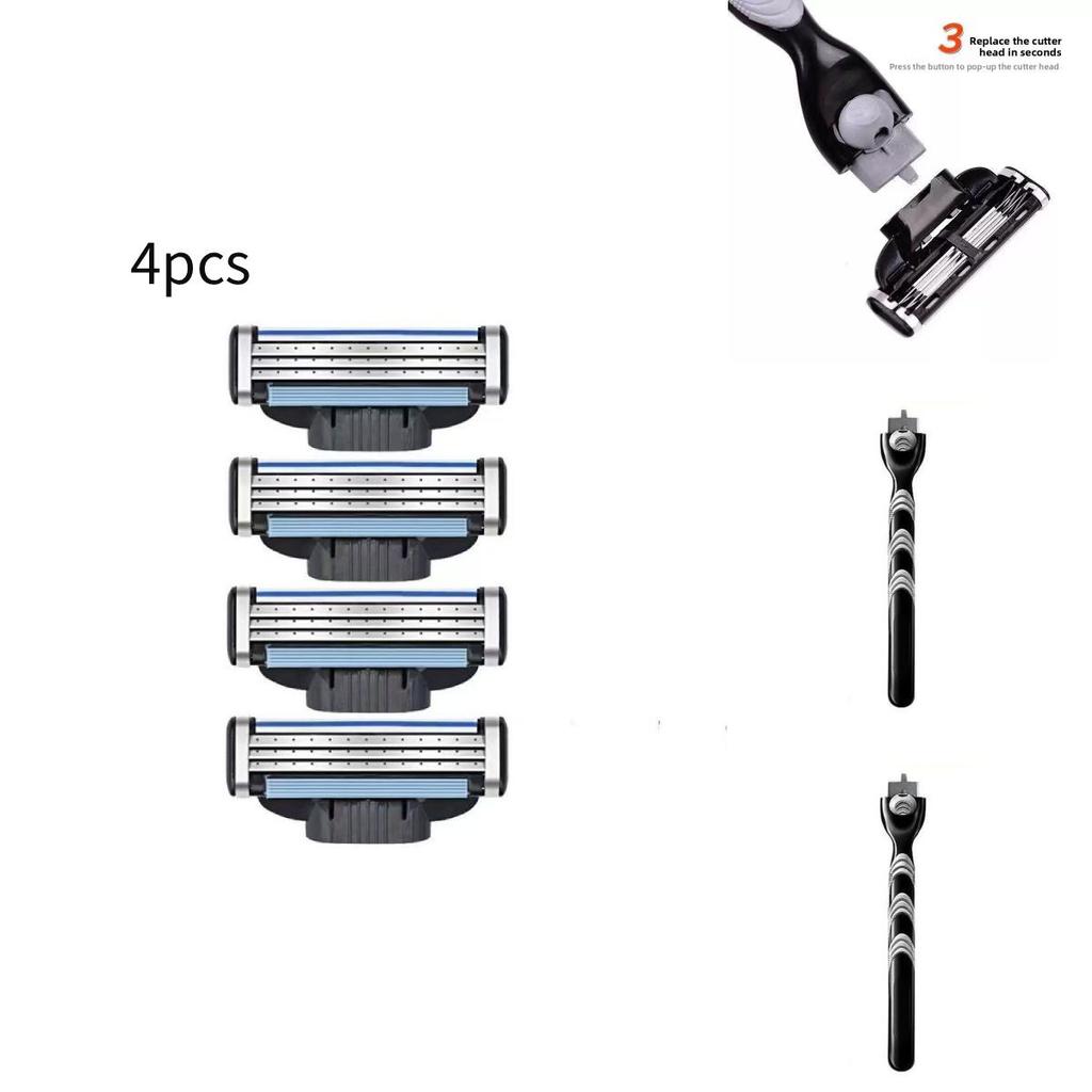 For Gillette Mach 3 Three Layer Ultra Thin Blade Shaver Replacement Head For Close Shaving Experience